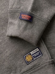 Superdry Charcoal Marl Charcoal Marl Vintage Athletic Crew 100% Cotton Sweatshirt - Image 4 of 6