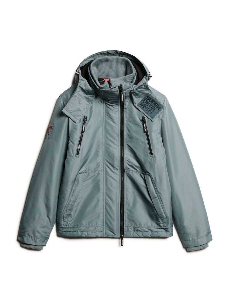 Superdry Stormy Blue Hooded Mtn Winbreaker Jacket - Image 3 of 3