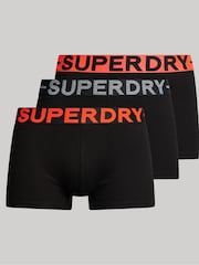 Superdry Black/Orange Black/Orange Boxers 3 Pack - Image 1 of 6