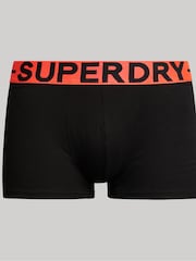 Superdry Black/Orange Black/Orange Boxers 3 Pack - Image 2 of 6