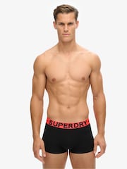 Superdry Black/Orange Black/Orange Boxers 3 Pack - Image 4 of 6