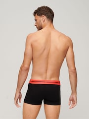 Superdry Black/Orange Black/Orange Boxers 3 Pack - Image 5 of 6
