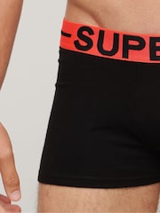 Superdry Black/Orange Black/Orange Boxers 3 Pack - Image 6 of 6