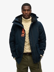 Eclipse-Marineblau - Superdry Ultimate winddichte Jacke mit Kapuze und Verzierung - Bild 2 von 7