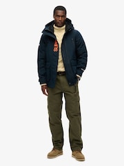 Eclipse-Marineblau - Superdry Ultimate winddichte Jacke mit Kapuze und Verzierung - Bild 3 von 7