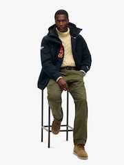 Eclipse-Marineblau - Superdry Ultimate winddichte Jacke mit Kapuze und Verzierung - Bild 4 von 7