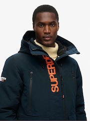 Eclipse-Marineblau - Superdry Ultimate winddichte Jacke mit Kapuze und Verzierung - Bild 5 von 7