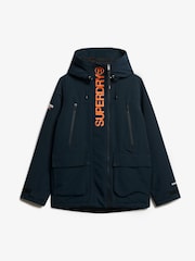 Eclipse-Marineblau - Superdry Ultimate winddichte Jacke mit Kapuze und Verzierung - Bild 6 von 7