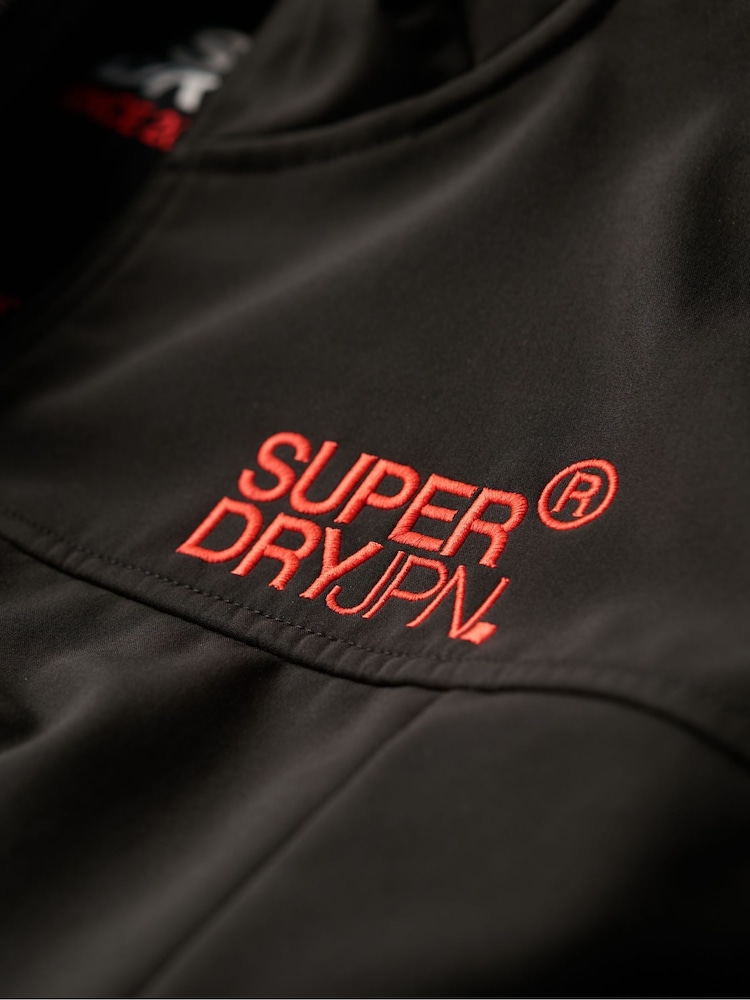 Черный - Superdry мягкая куртка-треккер с капюшоном и ракушками - Изображение 5 из 5