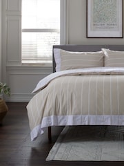 The Lyndon Company Natural Pin Stripe Duvet Cover and Pillowcase Set - Image 1 of 5