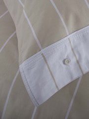 The Lyndon Company Natural Pin Stripe Duvet Cover and Pillowcase Set - Image 3 of 5