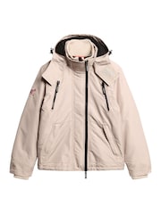 טירה אפורה  - Superdry ז'קט רוח עם קפוצ'ון, דגם Mountain - תמונה 5 מתוך 6