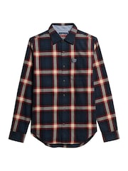 Superdry Oregon Check Navy Long Sleeve Lumberjack Shirt - Image 3 of 5