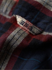 Superdry Oregon Check Navy Long Sleeve Lumberjack Shirt - Image 5 of 5