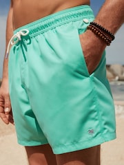 Aqua Green Palm Logo Essential Swim Shorts - Image 1 of 13