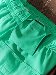 Aqua Green Palm Logo Essential Swim Shorts - Image 13 of 13