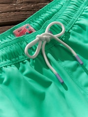 Aqua Green Palm Logo Essential Swim Shorts - Image 9 of 13