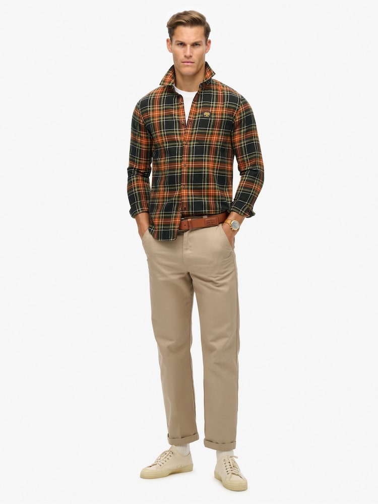 Negro a cuadros Bryce - Superdry Long Sleeve Lumberjack Shirt - Imagen 2 de 6
