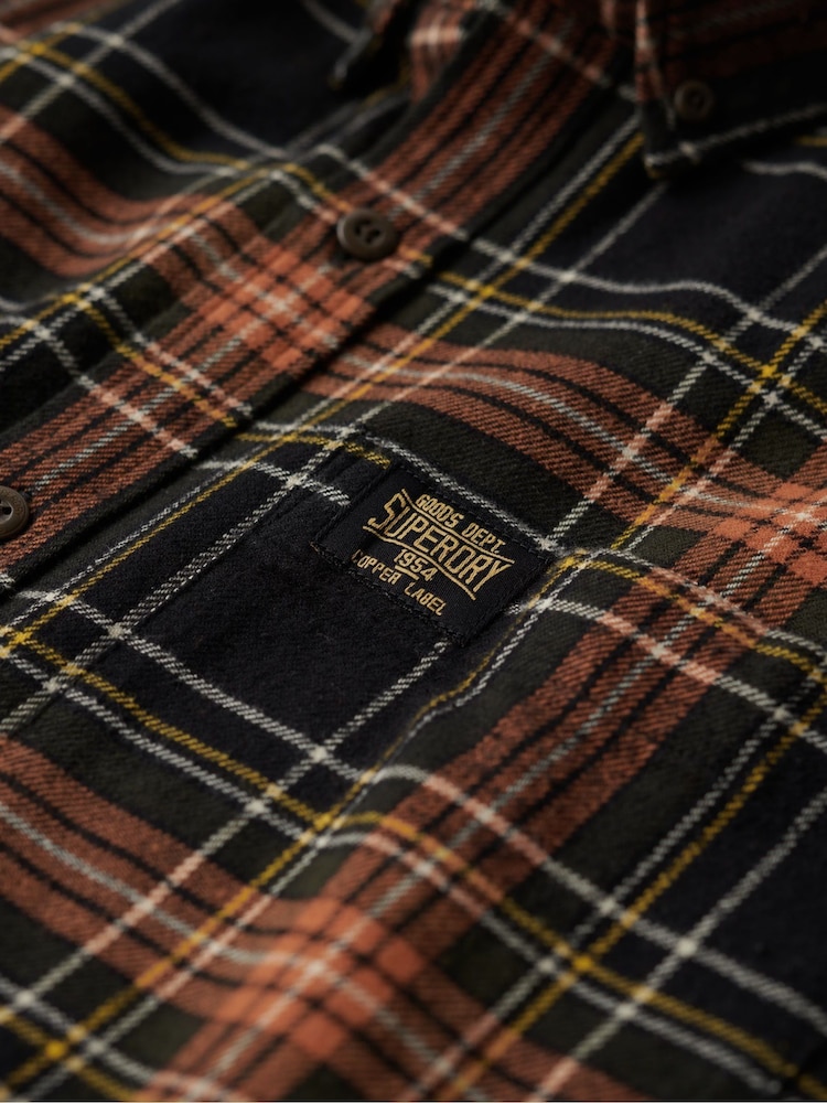 Negro a cuadros Bryce - Superdry Long Sleeve Lumberjack Shirt - Imagen 6 de 6