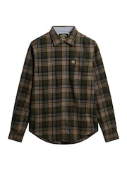 Superdry Buckshot Check Olive Long Sleeve Lumberjack Shirt - Image 4 of 4