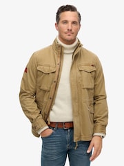 Superdry Sandstone Brown 100% Cotton Rookie Military Jacket - Image 1 of 6