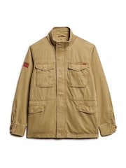 Superdry Sandstone Brown 100% Cotton Rookie Military Jacket - Image 4 of 6