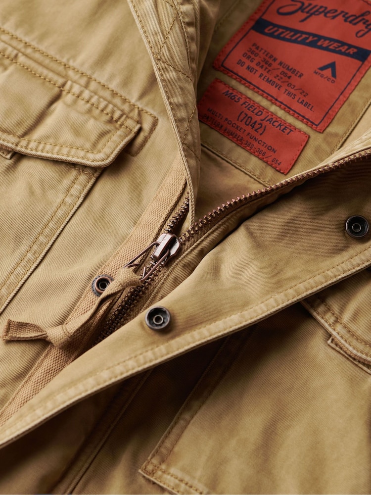 Marrone arenaria - Superdry 100% Cotone Rookie Giacca Militare - Image 5 of 6