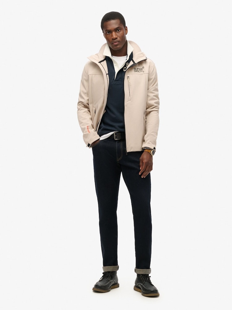 Superdry Chateau Gray Hooded Soft Shell Trekker Jacket - Image 2 of 5