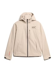 Superdry Chateau Gray Hooded Soft Shell Trekker Jacket - Image 4 of 5