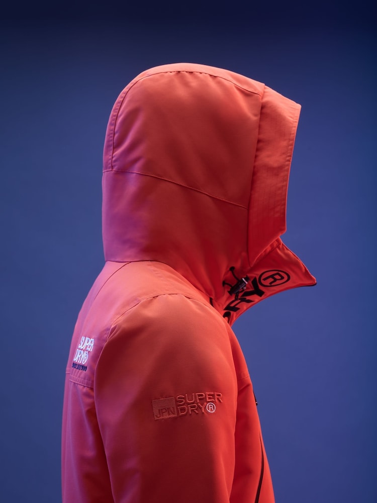 Superdry Flame Orange Hood Ultimate Emb Winbreaker Jacket - Image 2 of 11