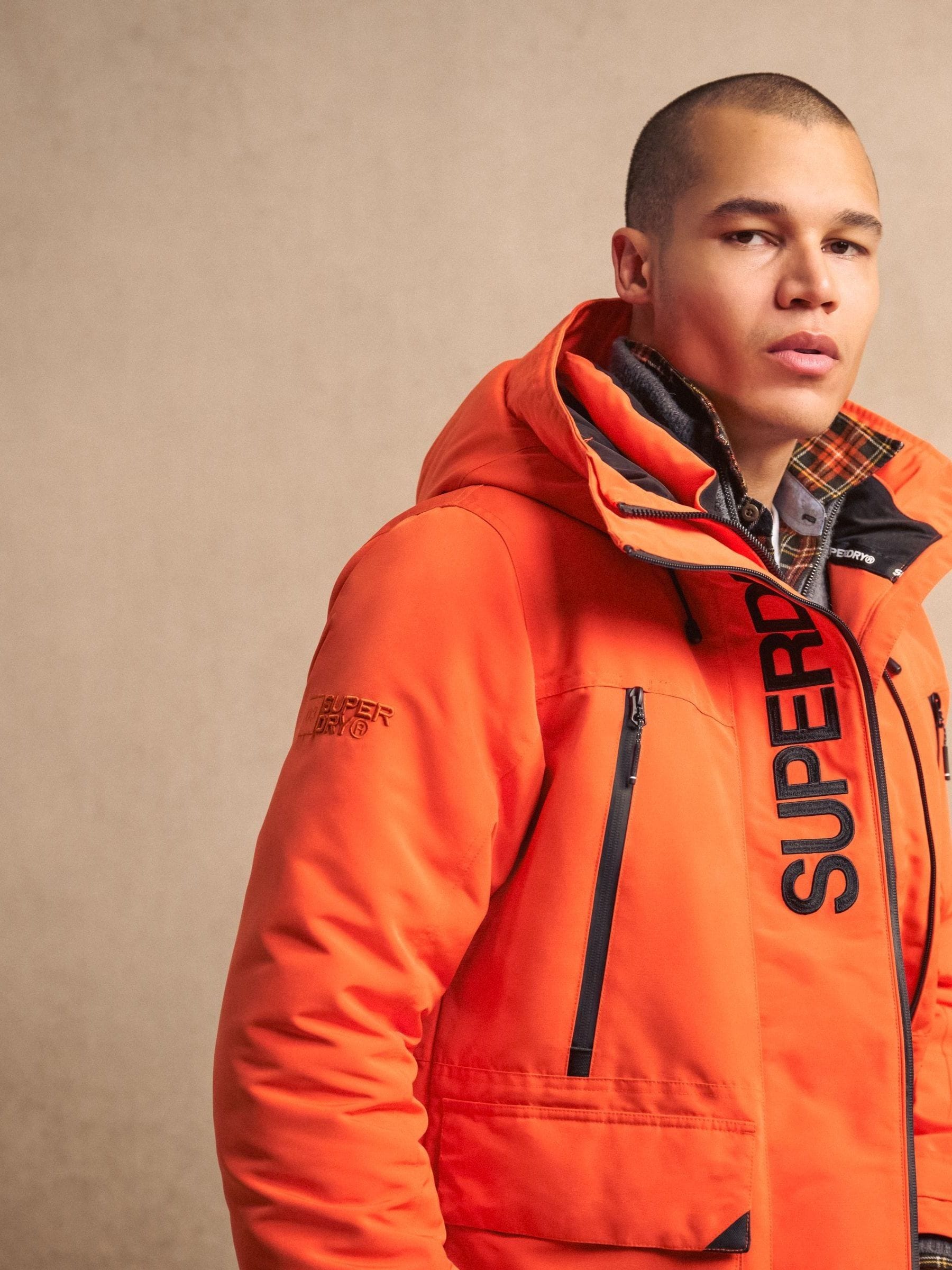 Buy Superdry Flame Orange Hood Ultimate Emb Winbreaker