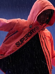 Superdry Flame Orange Hood Ultimate Emb Winbreaker Jacket - Image 5 of 11