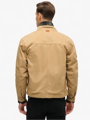 Superdry Canyon Beige Classic Harrington 100% Cotton Jacket - Image 3 of 6