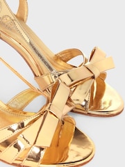 Hobbs Gold Anastasia Bow Sandals - Image 3 of 4