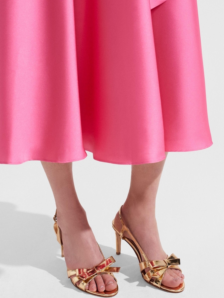 Hobbs Gold Anastasia Bow Sandals - Image 4 of 4 Hobbs Gold Anastasia Bow Sandals - Image 4 of 4