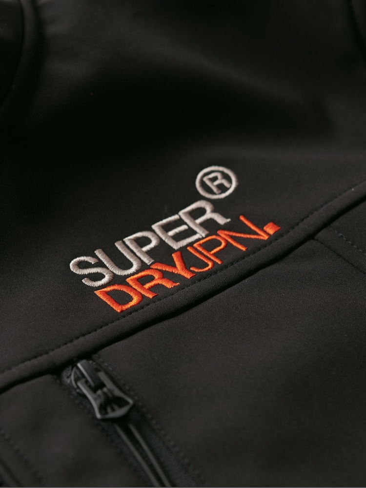 Superdry Black Softshell Trekker Track Jacket - Image 5 of 5