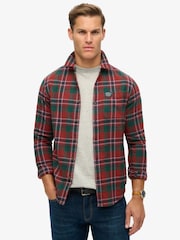 Superdry Buckshot Check Red Long Sleeve Lumberjack Shirt - Image 1 of 6