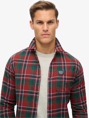 Superdry Buckshot Check Red Long Sleeve Lumberjack Shirt - Image 3 of 6