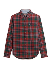 Superdry Buckshot Check Red Long Sleeve Lumberjack Shirt - Image 4 of 6