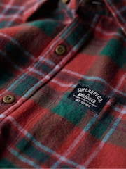 Superdry Buckshot Check Red Long Sleeve Lumberjack Shirt - Image 5 of 6