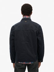 Superdry Eclipse Navy Classic Harrington 100% Cotton Jacket - Image 2 of 5