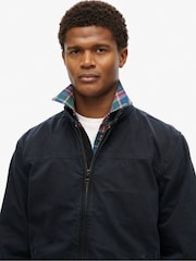 Superdry Eclipse Navy Classic Harrington 100% Cotton Jacket - Image 3 of 5