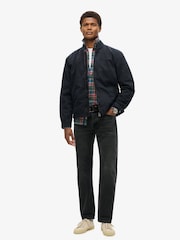 Superdry Eclipse Navy Classic Harrington 100% Cotton Jacket - Image 4 of 5