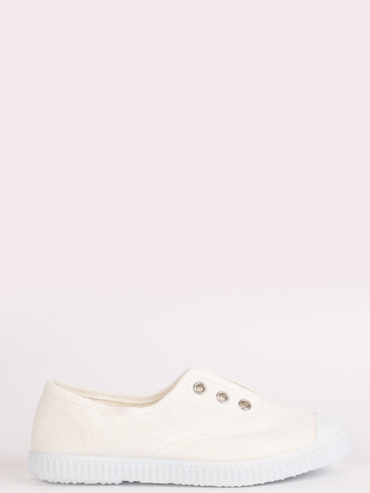 Trotters London Plum Canvas Pumps - Image 1 of 8