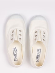 Trotters London Plum Canvas Pumps - Image 2 of 8