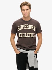 Superdry Green 100% Cotton Vintage Athletic Short Sleeve T-Shirt - Image 1 of 6