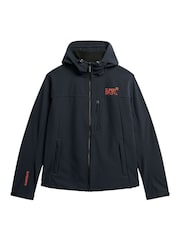 Superdry Eclipse Navy Hooded Soft Shell Trekker Jacket - Image 4 of 5
