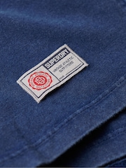 Marinha Supermarine - Camiseta esportiva vintage de manga curta Superdry 100% algodão - Imagem 4 de 5