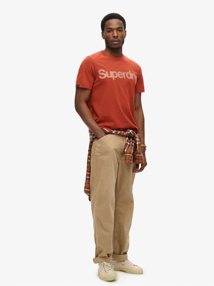 Superdry Arizona Orange Core Logo Classic T-Shirt - Image 2 of 6