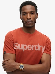 Superdry Arizona Orange Core Logo Classic T-Shirt - Image 3 of 6